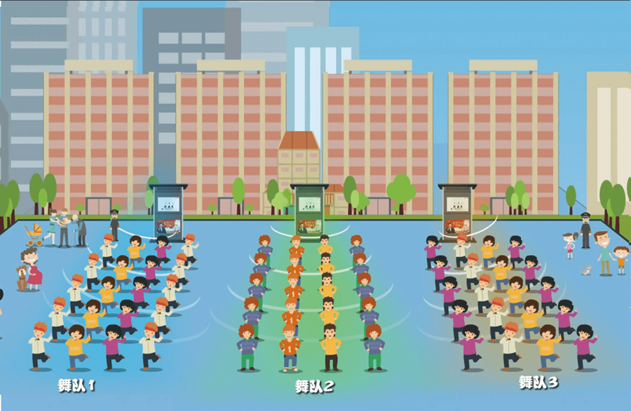 廣場舞定向音響，定向發(fā)聲，音區(qū)獨(dú)立