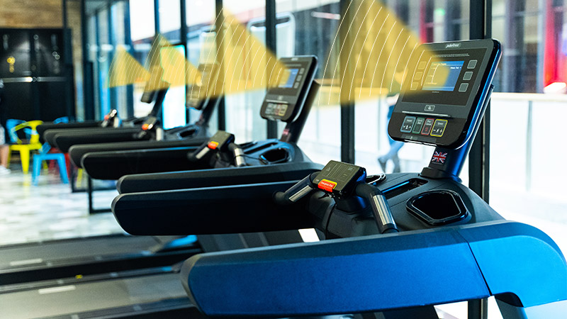 健身房跑步機定向音響發(fā)聲示意圖