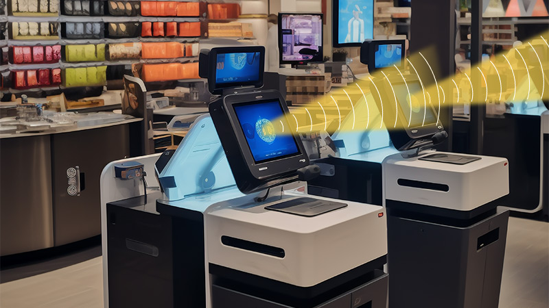 自助收銀機(jī)集成定向音響