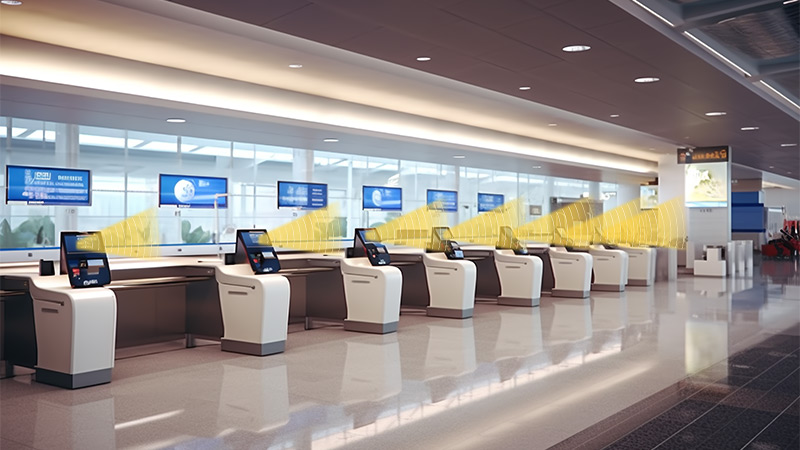 自助值機設(shè)備定向發(fā)聲示意圖