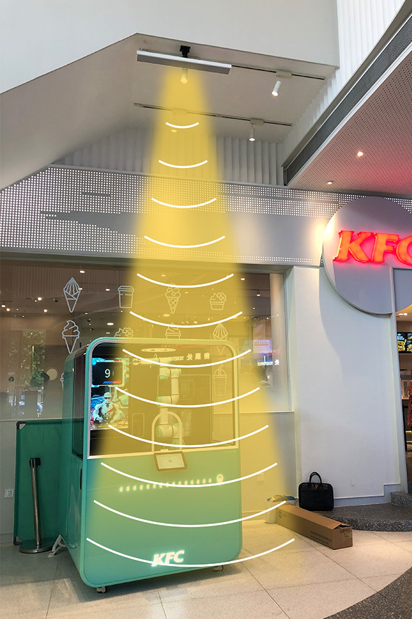 無人售賣機集成定向音響