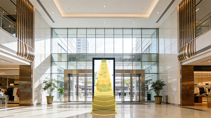 商場綜合體入口大屏集成定向揚聲器,聲音分區,不干擾