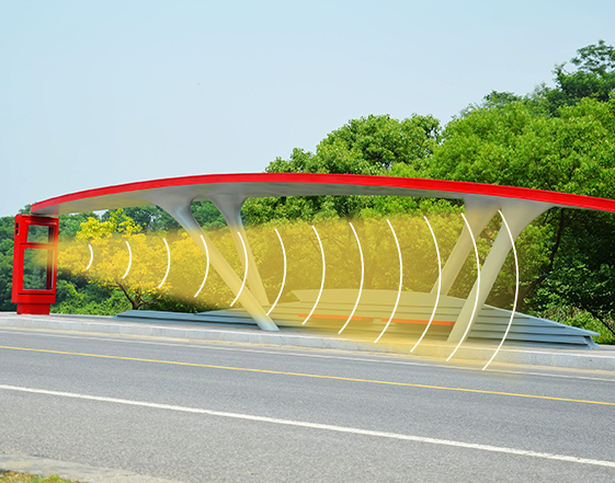 公交站臺定向揚聲器提供清晰車輛到站信息，避免聲音擴散，維護環境寧靜。